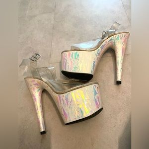 White Pleaser Heels